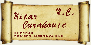 Mitar Curaković vizit kartica